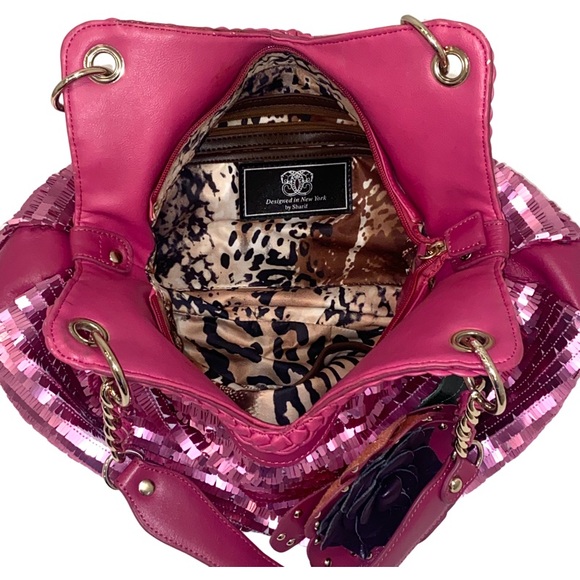 Designed In New York By Sharif Sharif | Bags | Sharif Limited Edition Pink Sequined Shoulder Bag Purse